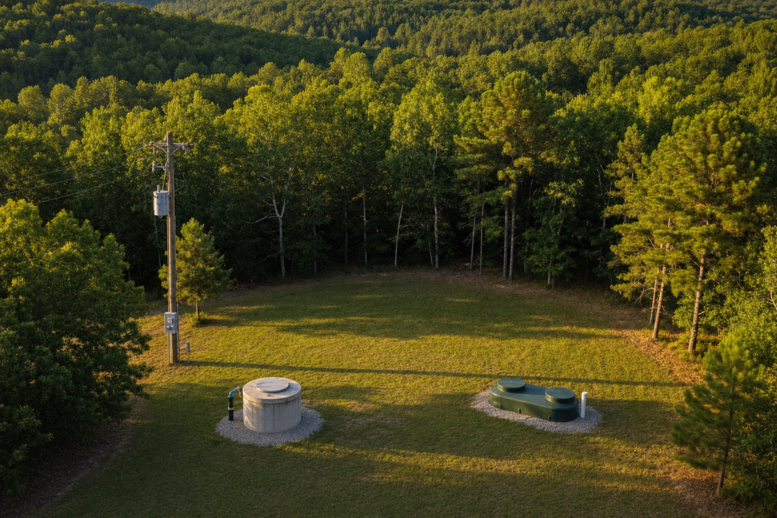 Cost to put utilities on raw land: well, septic, power