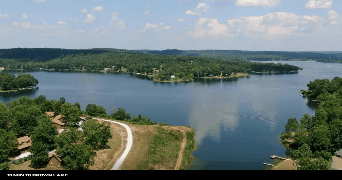 Ground-level photo of the Crown Lake shoreline, about a 13-minute drive from Lot 29